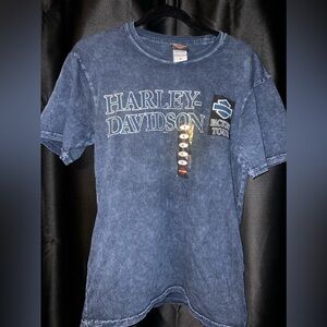 Harley-Davidson Blue Graphic Crew Neck T-Shirt